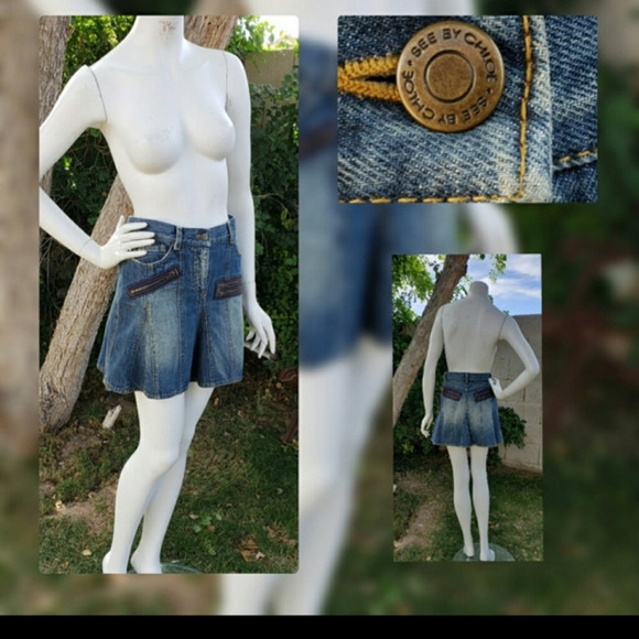 SEE BY CHLOÉ JEANS SKIRT - Picture 2 of 3